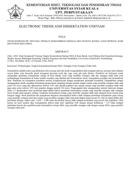 abstrak - (ETD) Unsyiah - Universitas Syiah Kuala