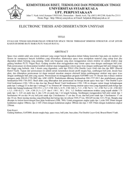 EVALUASI TINGGI KELENGKUNGAN STRUKTUR SPACE TRUSS