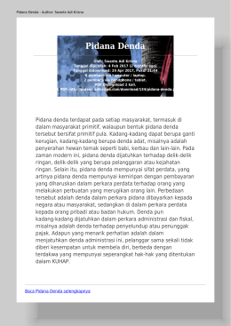 Pidana Denda PDF oleh Swante Adi Krisna, S.H.