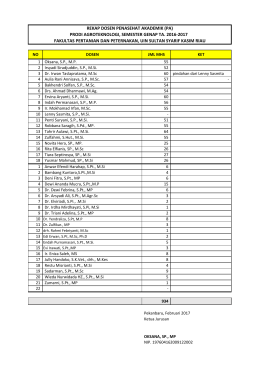 rekap dosen penasehat akademik (pa) prodi