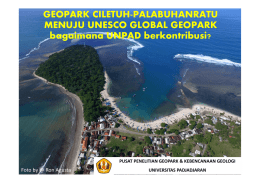 GEOPARK CILETUH-PALABUHANRATU MENUJU