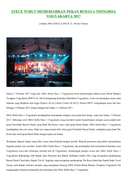 stece turut memeriahkan pekan budaya tionghoa yogyakarta 2017
