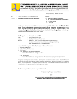UNDANGAN KLARIFIKASI PENAWARAN PEKERJAAN
