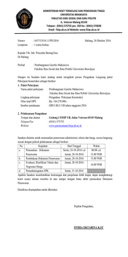 Surat Undangan - PERENCANAAN FISIP