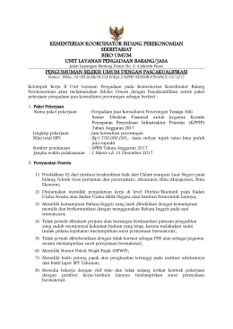 - Kementerian Koordinator Bidang Perekonomian