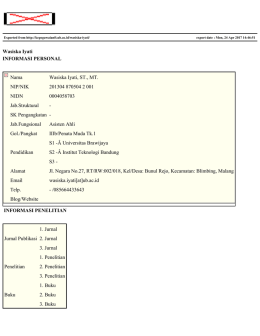 Wasiska Iyati INFORMASI PERSONAL Nama