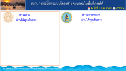สถานการณ์น้าท่วมบนโครงข่ายคมนาคมในพืนที่ภา