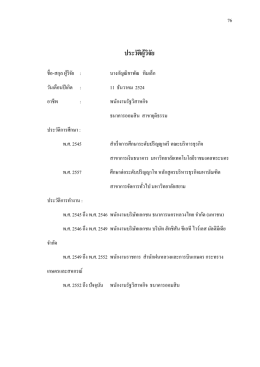 ประวัติผู้วิจัย - มหาวิทยาลัยสยาม