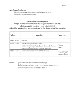 คุณสมบัติของผู  เข  าร  วมโครงการ ผู  พัฒนาระบบ