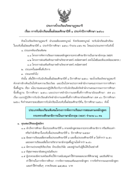 ประกาศรับสมัคร ม.1 - โรงเรียนวิทยานุกูลนารี