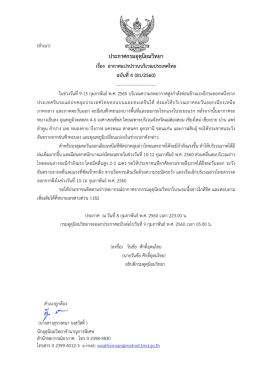 ประกาศกรมอุตุนิยมวิทยา เรื่อง อากาศแปรปรวนบริเวณประเทศไทย ฉบับที่4