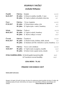 Týdenní menu 6. 2.