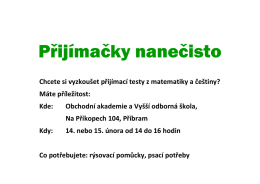Přijímačky nanečisto