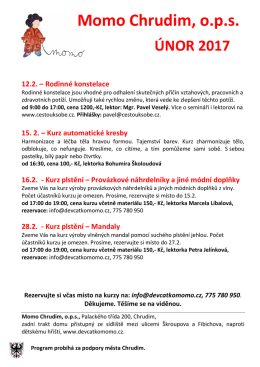 Momo Chrudim, ops ÚNOR 2017 12.2. – Rodinné konstelace