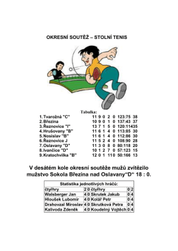 V desátém kole okresní soutěže mužů zvítězilo mužstvo Sokola