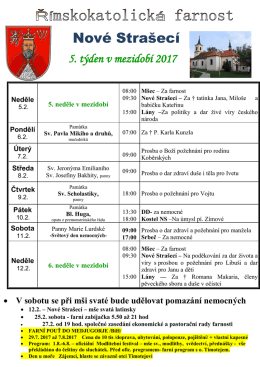 5. týden v mezidobí 2017