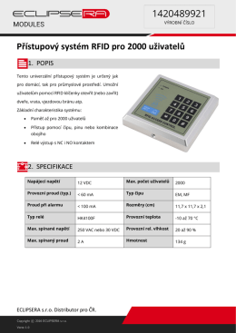 1420489921 Př&iacute;stupov&yacute; syst&eacute;m RFID pro 2000 uživatelů