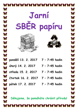 PODZIMN&Iacute; SBĚR