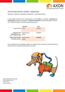 Varianta B - Neurorehabilitační klinika AXON