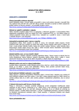 Newsletter města Krnova 6. 2. 2017