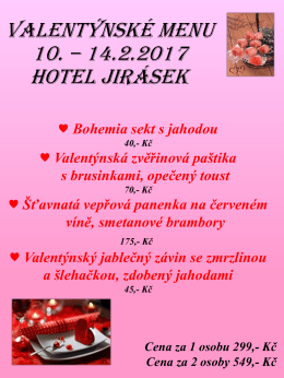 Valentýnské menu