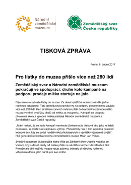 tisková zpráva - Národní zemědělské muzeum