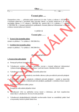 Obec ..... &Uacute;zemn&iacute; pl&aacute;n - &Uacute;stav &uacute;zemn&iacute;ho rozvoje