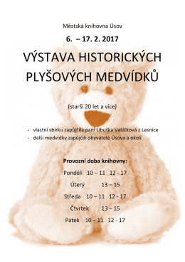 Pozvánka na výstavu plyšových medvědů do Úsova