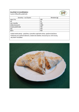 PALAČINKY SE ZAVAŘENINOU 1 porce 260 g (4ks palačinek
