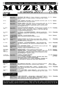 program_únor 2017 - Husitské muzeum v Táboře