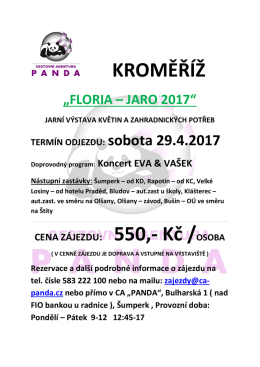 Cestovn&iacute; agentura Panda Jaro 2017 [pdf