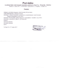 Pozvánka - Přestavlky