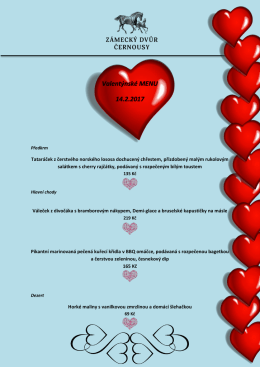 Valent&yacute;nsk&eacute; MENU 14.2.2017