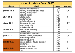 j&iacute;deln&iacute;ček DPS 13.-19.2.2017