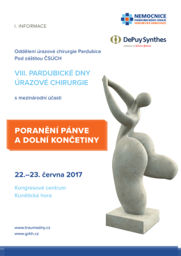 I. informace  - Pardubick&eacute; traumatologick&eacute; dny