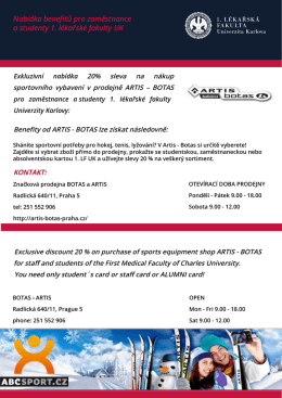 BOTAS pro zaměstnance a studenty 1. l&eacute;k