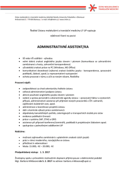 administrativní asistent/ka