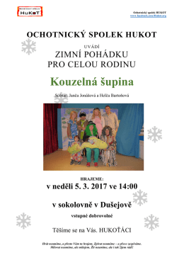 Pozvánka na pohádku - ochotnický spolek HUKOT