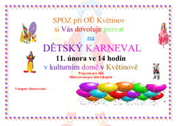 Pozvánka dětský karneval 11022017