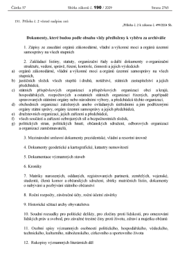 151. Př&iacute;loha č.2včetně nadpisu zn&iacute;: Sb&iacute;rka z&aacute;konů č. 190 / 2009