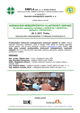 hodnocen&iacute; nebezpečn&yacute;ch vlastnost&iacute; odpadů