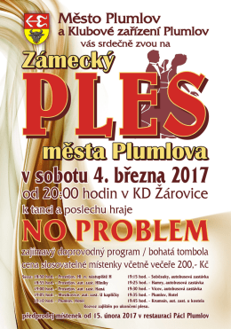 Z&aacute;meck&yacute; ples Města Plumlov - 4.3.2017
