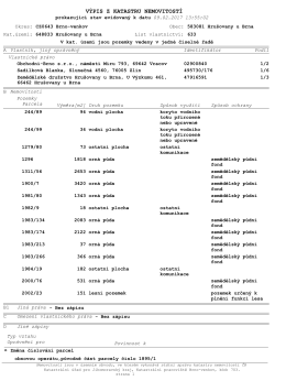výpis z katastru nemovitostí - E