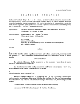 Dražební vyhláška - Obec Mořinka, okr. Beroun