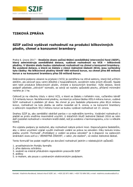 SZIF zač&iacute;n&aacute; vyd&aacute;vat rozhodnut&iacute; na produkci b&iacute;lkovinn&yacute;ch plodin