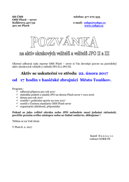 SH ČMS OSH Plzeň – sever, Purkyňova 27, 301 00 PLZEŇ