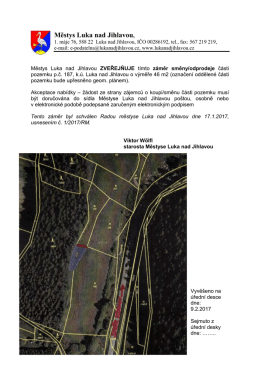Zveřejnění záměru směny/odprodeje části pozemku p.č.187, k.ú