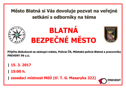 Pozvánka - Město Blatná