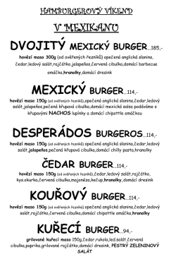 víkendové menu