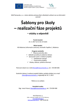 Pozvánka_informační seminář_Šablony_realizace